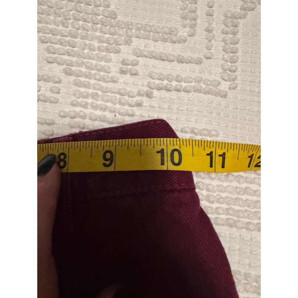 Bongo Vintage High Waisted Burgundy Denim Shorts USA Made Women’s Size 1 90s - Picture 6 of 9
